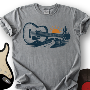Guitar Desert Sunset T-Shirt
