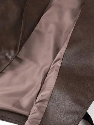 Asymmetric Faux Leather Jacket