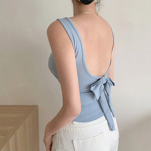 Blush Built-In Cup Bow Top