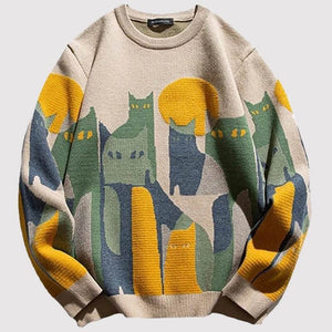 Cat Knitted Sweater