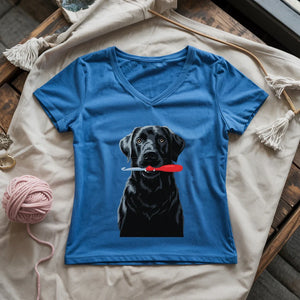 Hooked Pup Lady V-neck