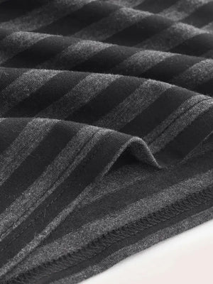 Y2K Striped Button Crop Top