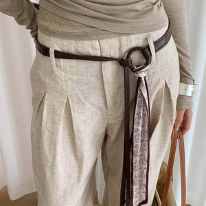 Indie Kid Patchwork Silk Tie Belt