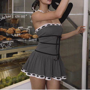 French Maid Grey Dress