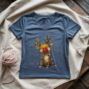 Knitmas Reindeer Lady V-neck