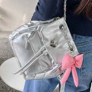 Puffy Bow Keychain
