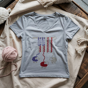 America Wool Lady V-neck