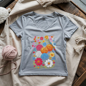 Yarn Bloom Lady V-neck