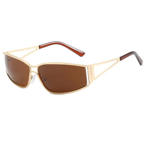 Glitch Mode Angular Wrap Sunglasses