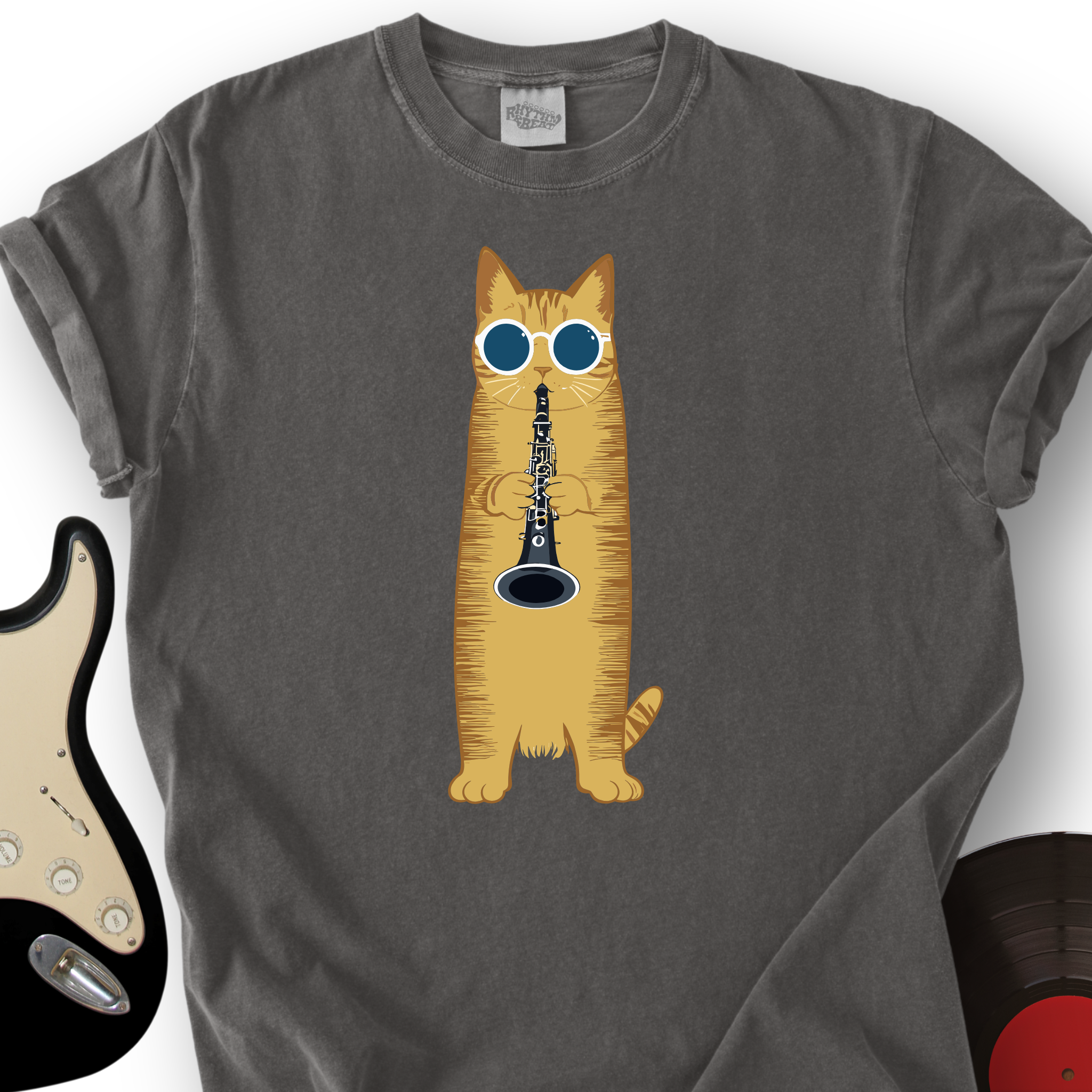Cat Playing The Clarinet T-Shirt