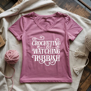 Crochet And Christmas Movie Lady V-neck