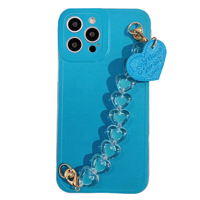 Blue Heart Chain iPhone Case