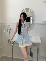 Classic Collar Sleeveless Shirt