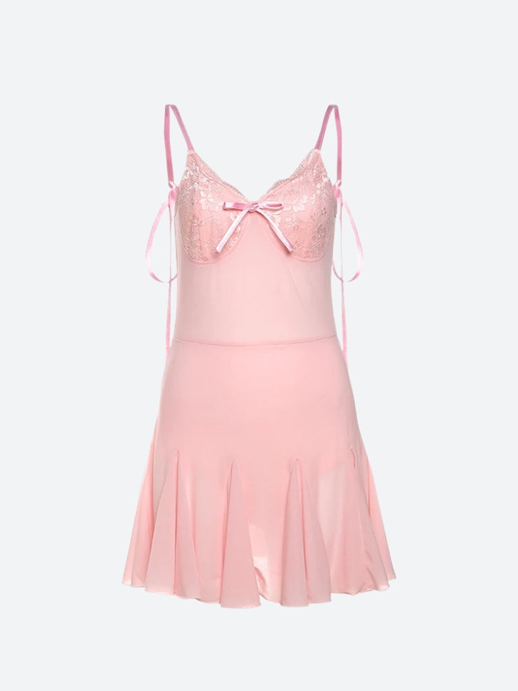 Coquette Backless Mini Dress