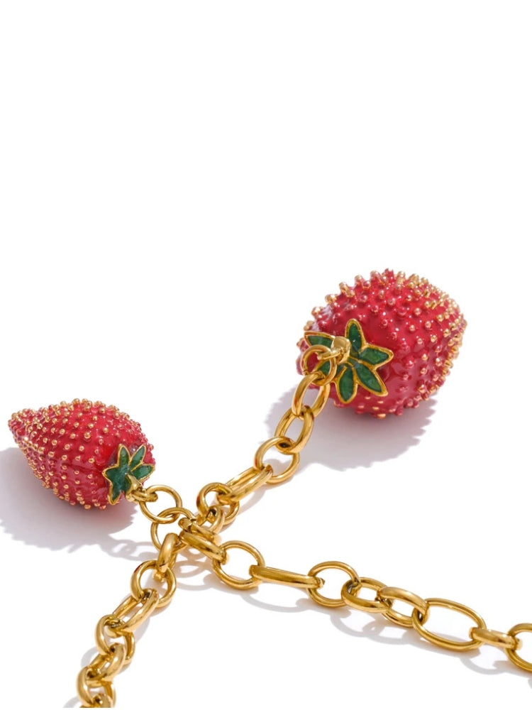 Coquette Strawberry Necklace