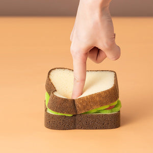 Cute Toast Dishwashing Sponge