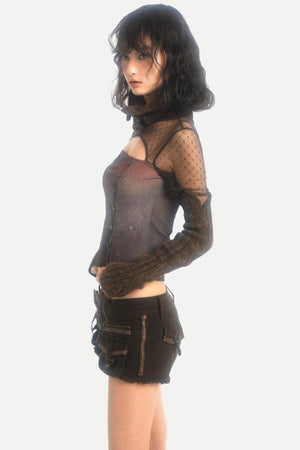 Grunge Cut Out Knitted Top