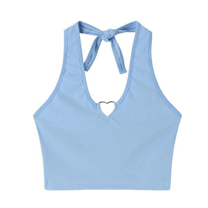 Heart Hollow Out Halter Top