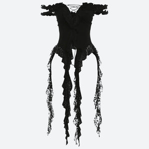 Lace Ruffled Top