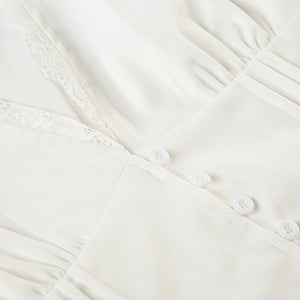 Lace Trim Button Up Shirt