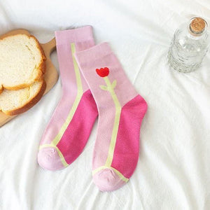 Pink Tulip Socks