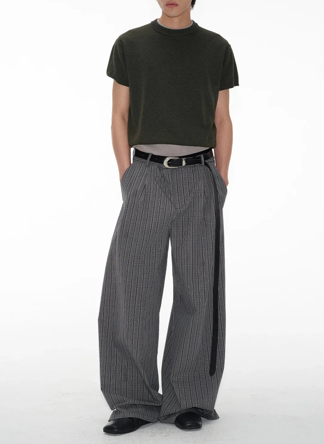 Pinstripe Wide Leg Pants