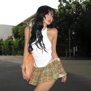 Plaid Mini Skort