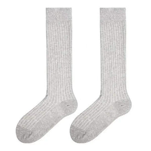 Basic Ribbed Knee High Socks