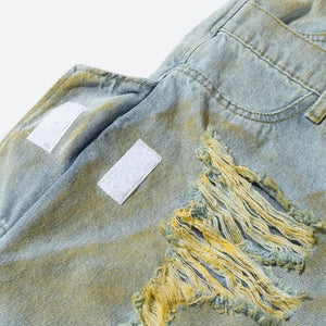 Ripped Denim Shorts