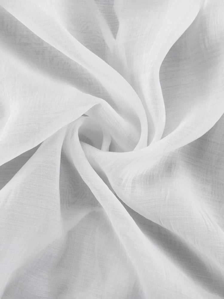 Ruffled Sheer Blouse