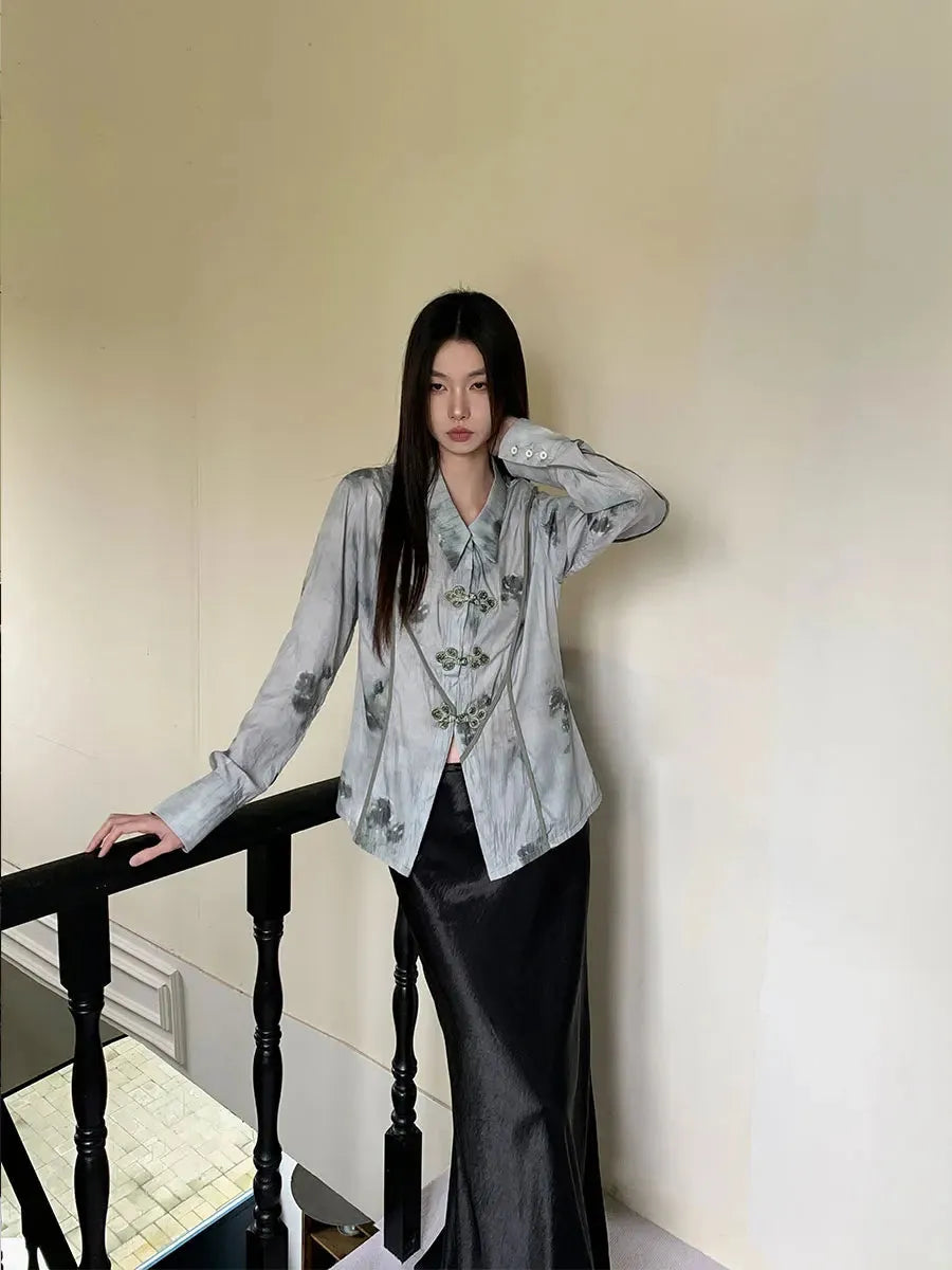 Vintage Floral Saddle Buckle Shirt