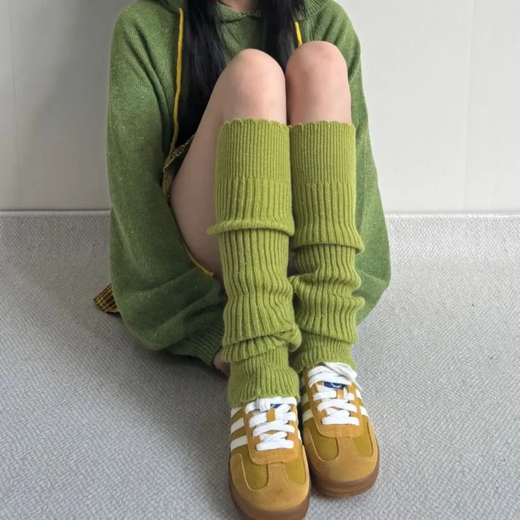 Y2K Ribbed Knit Leg Warmers