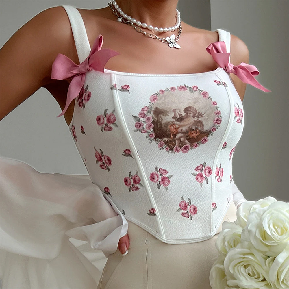 Angelcore Bow Straps Corset