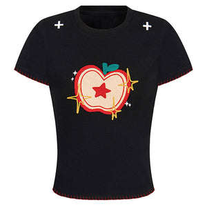 Apple Embroidered T-Shirt