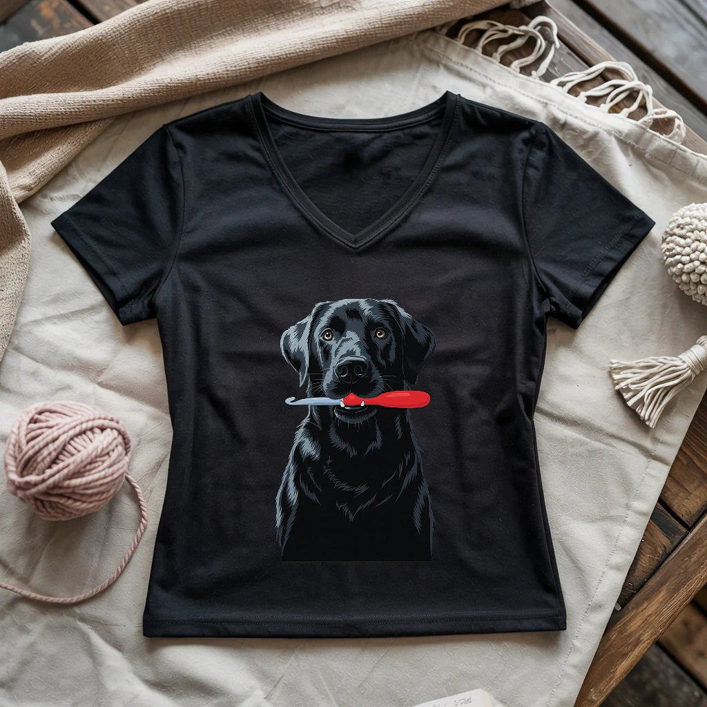 Hooked Pup Lady V-neck