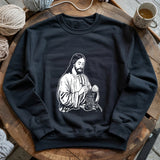 Jesus Crochet Sweatshirt