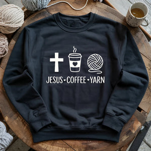 Jesus, Coffee and Yarn Sweatshirt