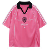 Blokette Style Jersey Polo Shirt