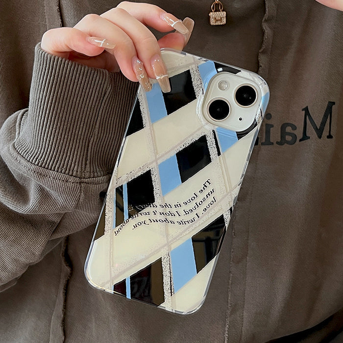 Blue & Black Argyle iPhone Case