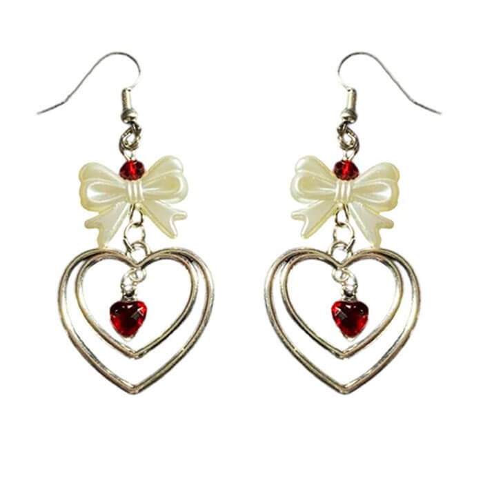 Bow & Heart Coquette Earrings
