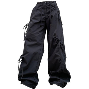 Soft Girl Bows Wide-Leg Cargo Pants