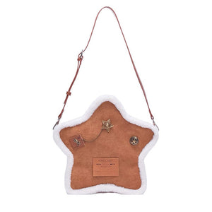 Vanilla Girl Sheepskin Star Backpack