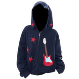 Bunny Ears Hoodie with Guitar Patch