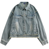 Butterfly Patch Y2K Denim Jacket