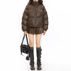Chocolate Brown Puffer Jacket