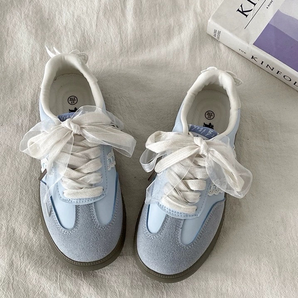 Coquette Aesthetic Lace Sneakers