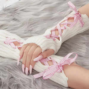 Coquette Ribbon Arm Warmers