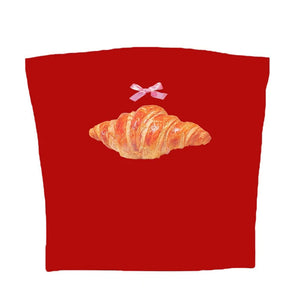 Croissant Print Tube Top