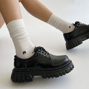 Dark Academia Chunky Platform Boots