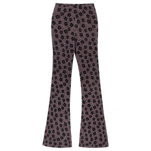 Indie Aesthetic Floral Flare Trousers